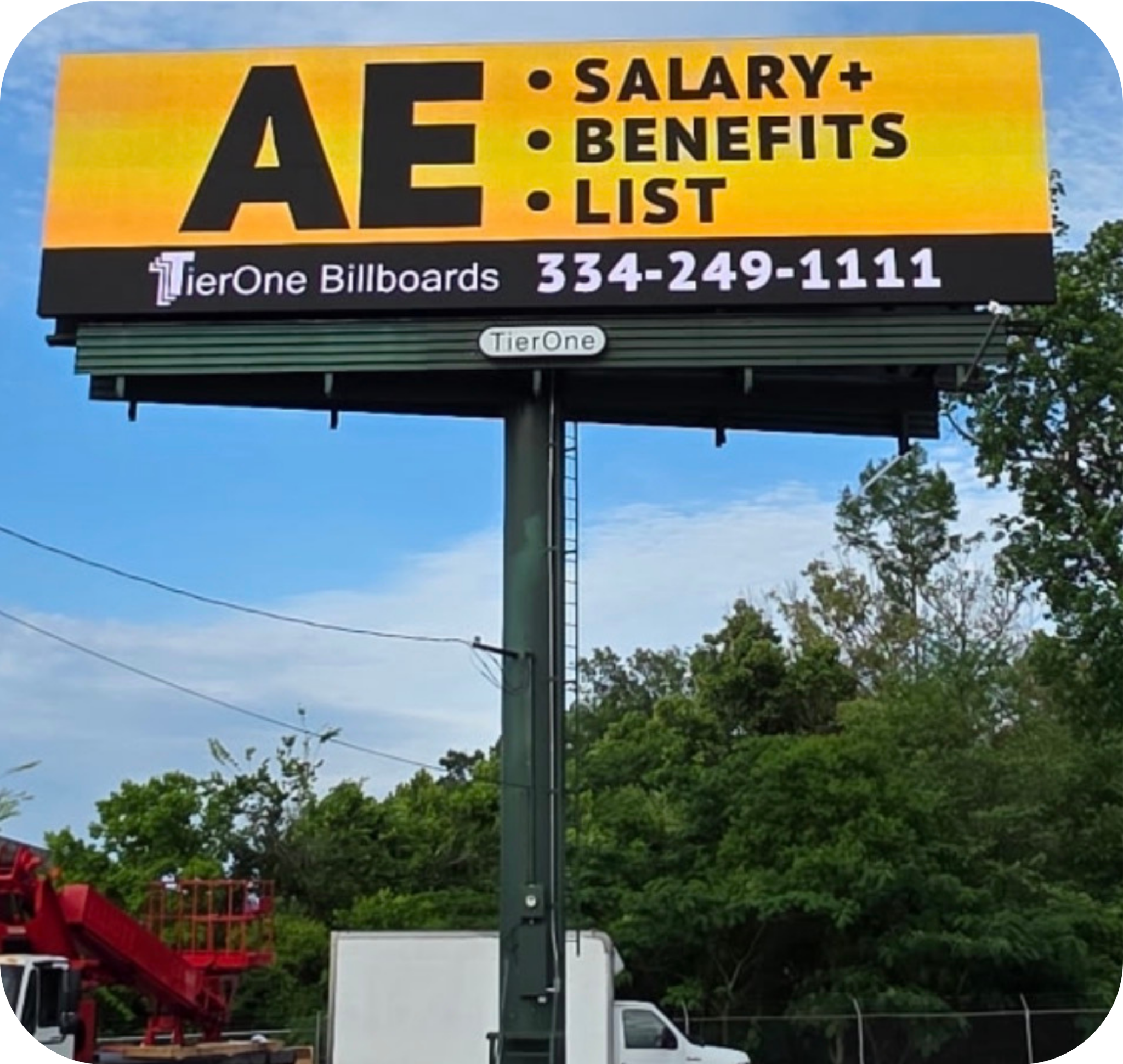 Large-format 14x48 roadside digital billboard